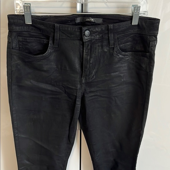 JOE’S JEANS Jet Black Coated Skinny Ankle Jeans, Size 30 - Picture 4 of 15
